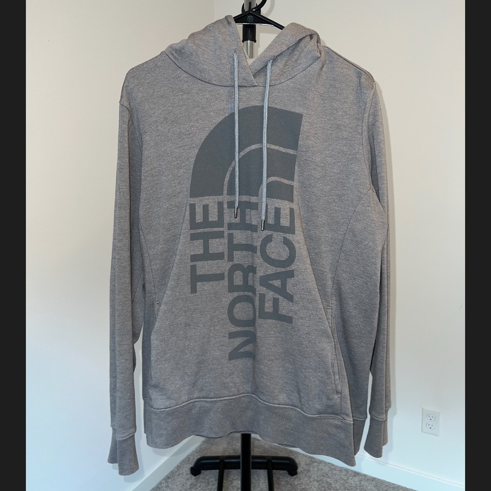 The North Face Grey Logo Hoodie, Women's Size XL